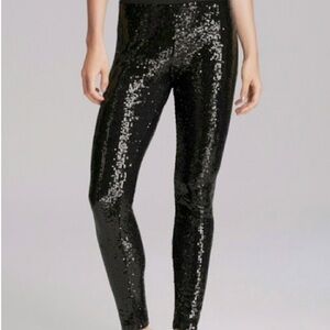 Forever21 glam black sequins  pants w/ stretch waist. Total disco 🪩 vibes.